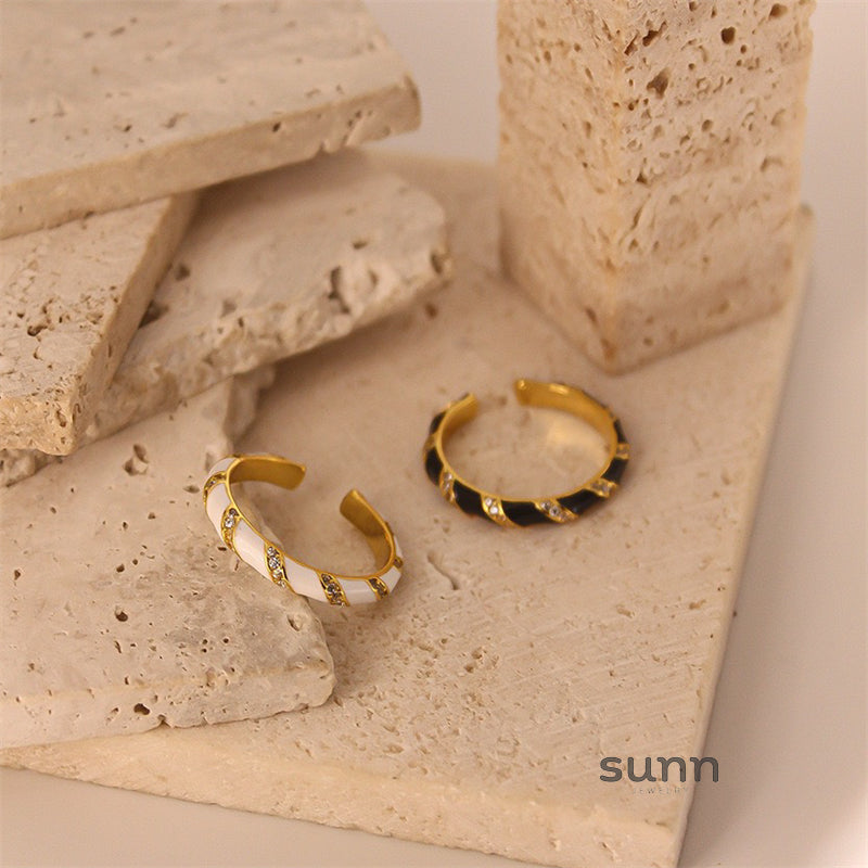 Raygen Zircon Heart Open Ring [F6LQ4FJX]