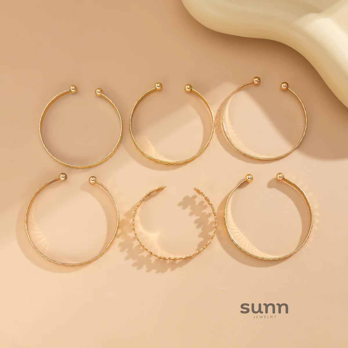 Raylee Layered Floral Heart Bracelets Set