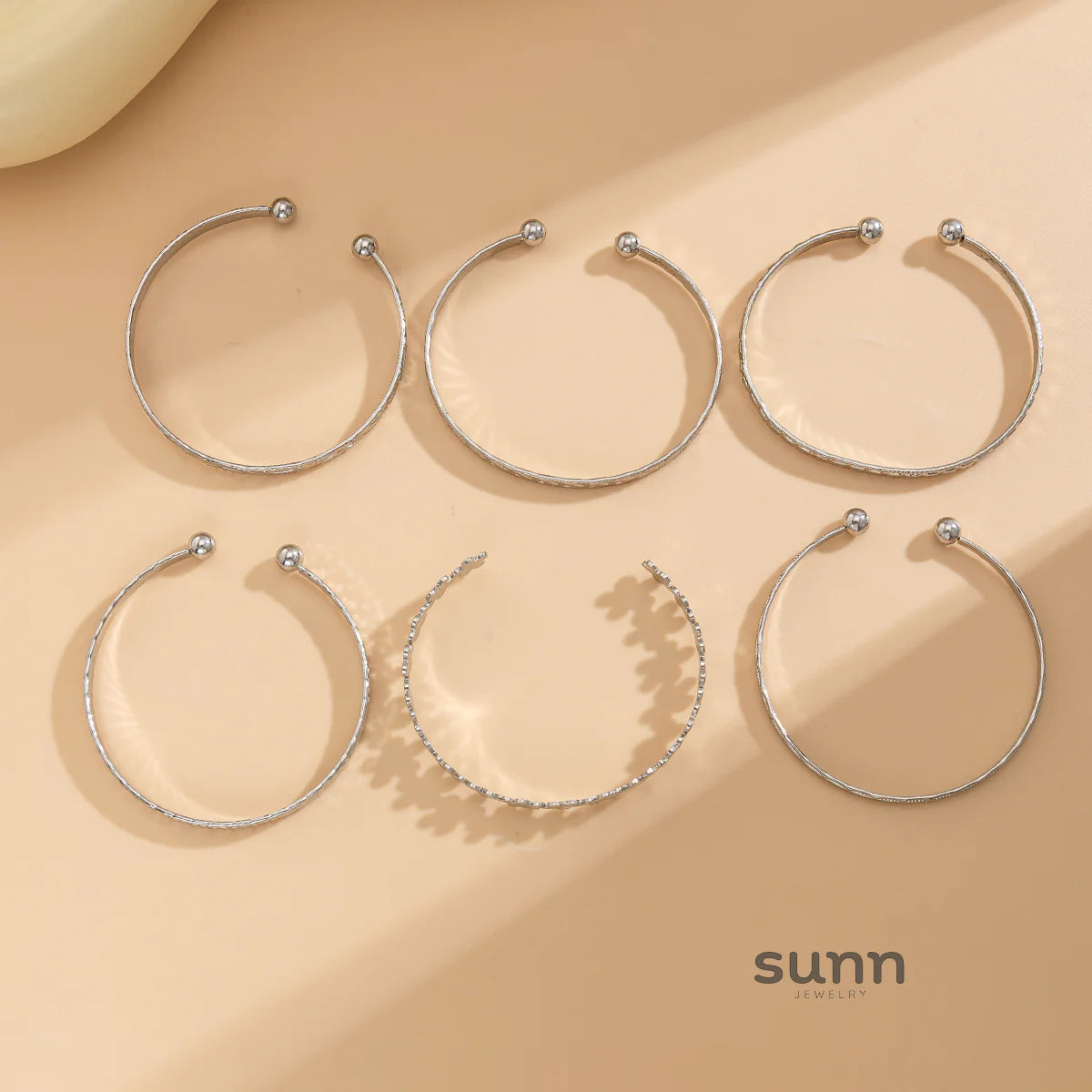 Raylee Layered Floral Heart Bracelets Set