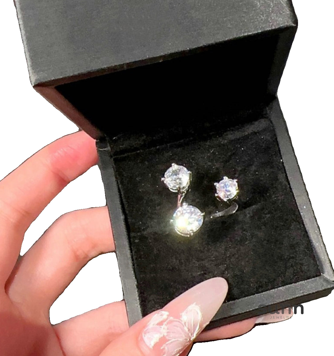 Raylyn Zircon Open Ring [KGBLKEFX]