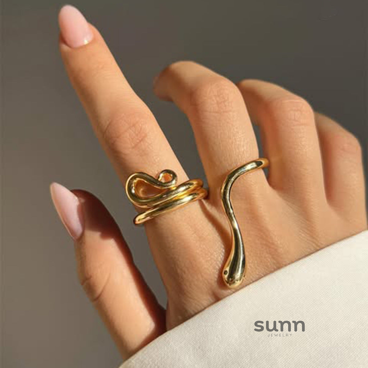 Raylynn Geometric Open Ring [8CDILXRM]