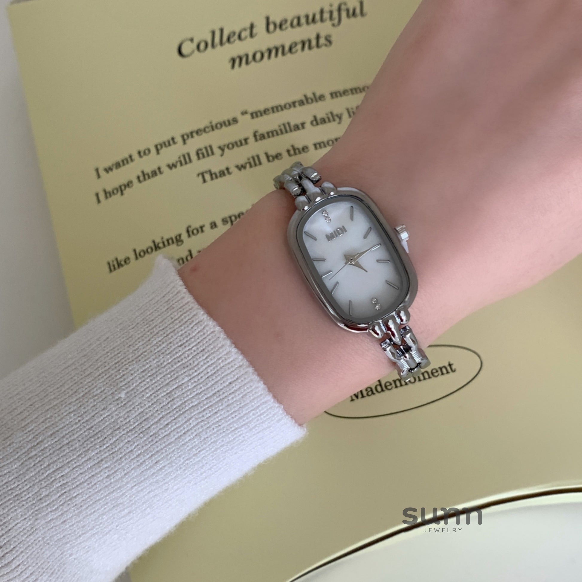 Raylynn Mother-Of-Pearl Bracelet Watch [7ZRJNROP]