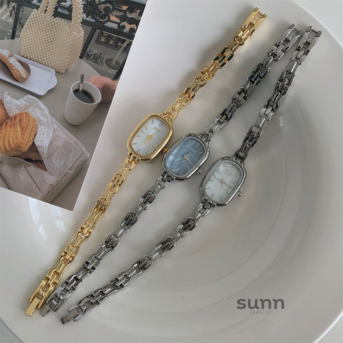 Raylynn Mother-Of-Pearl Bracelet Watch [XC4JQFKJ]