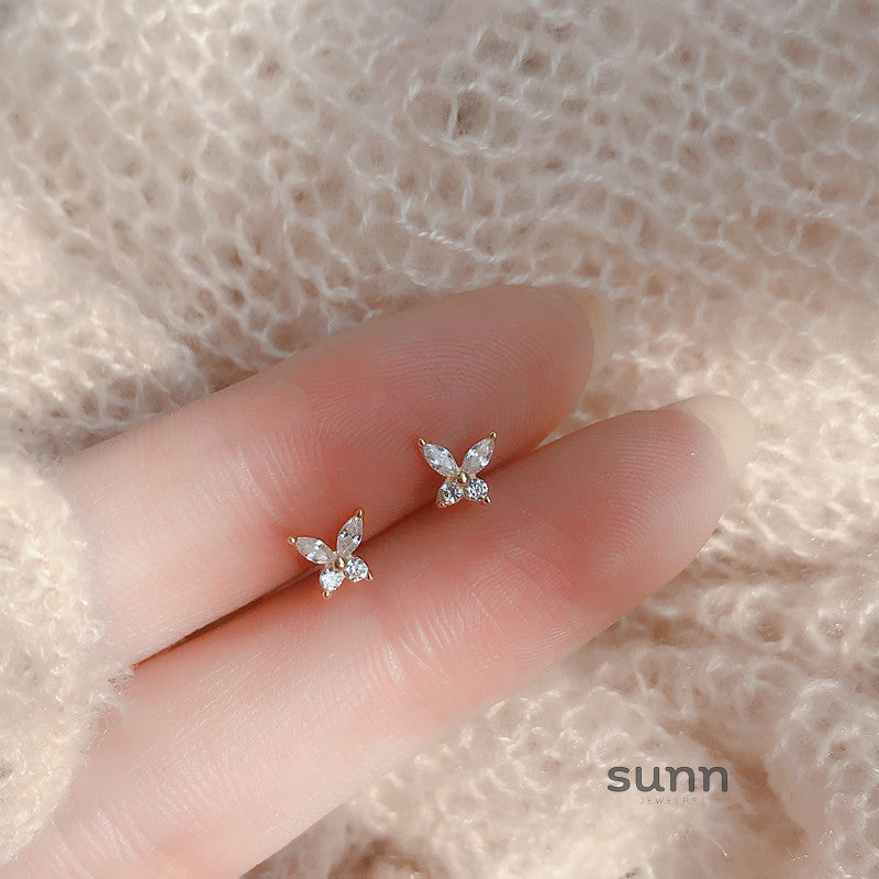 Raylynn Zircon Butterfly Studs [YUT0TBST]