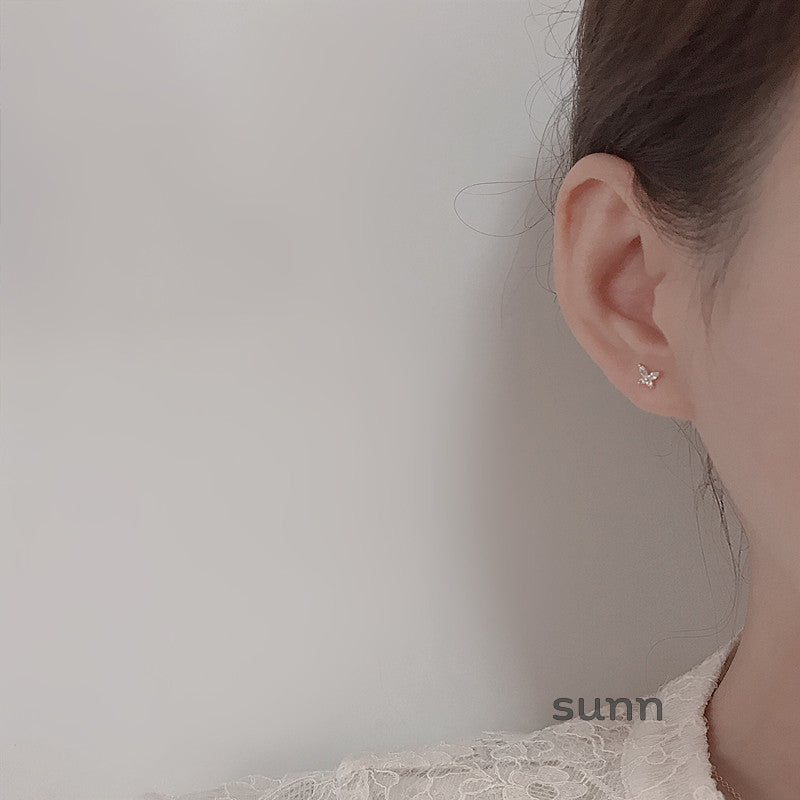 Raylynn Zircon Butterfly Studs [E74SC841]