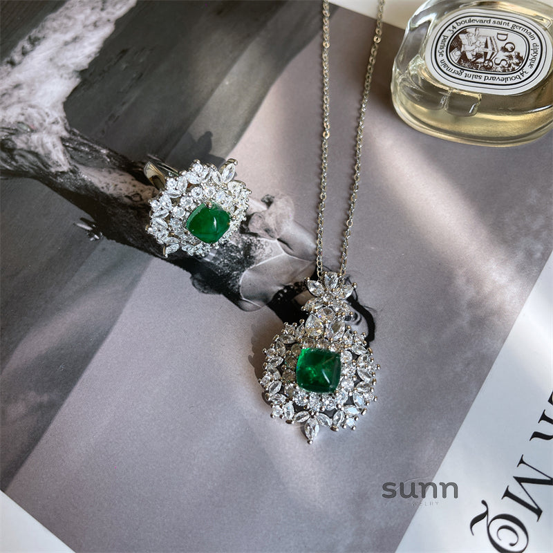 Razan Emerald Baroque Set [BXQUH7AW]