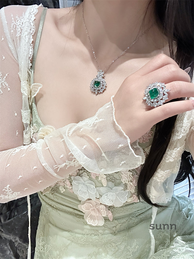 Razan Emerald Baroque Set [E4206FFI]
