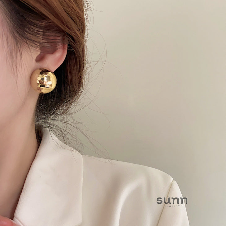 Reaghan Hammered Disk Earrings [6345GZIN]