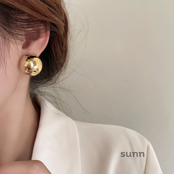 Reaghan Hammered Disk Earrings [91IQ24Q8]