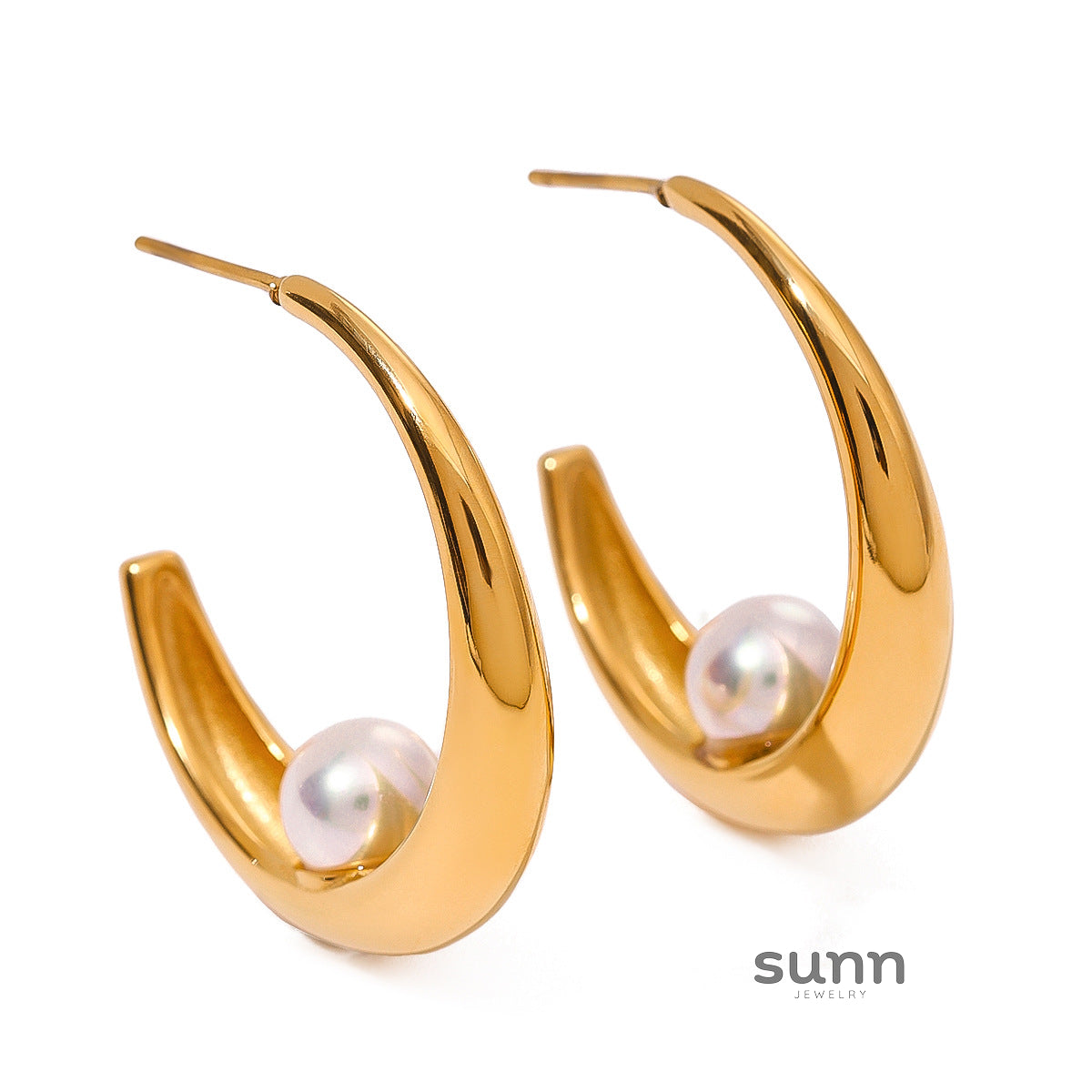 Reaghan Sculptural Pearl Earrings [LC4PKCS9]