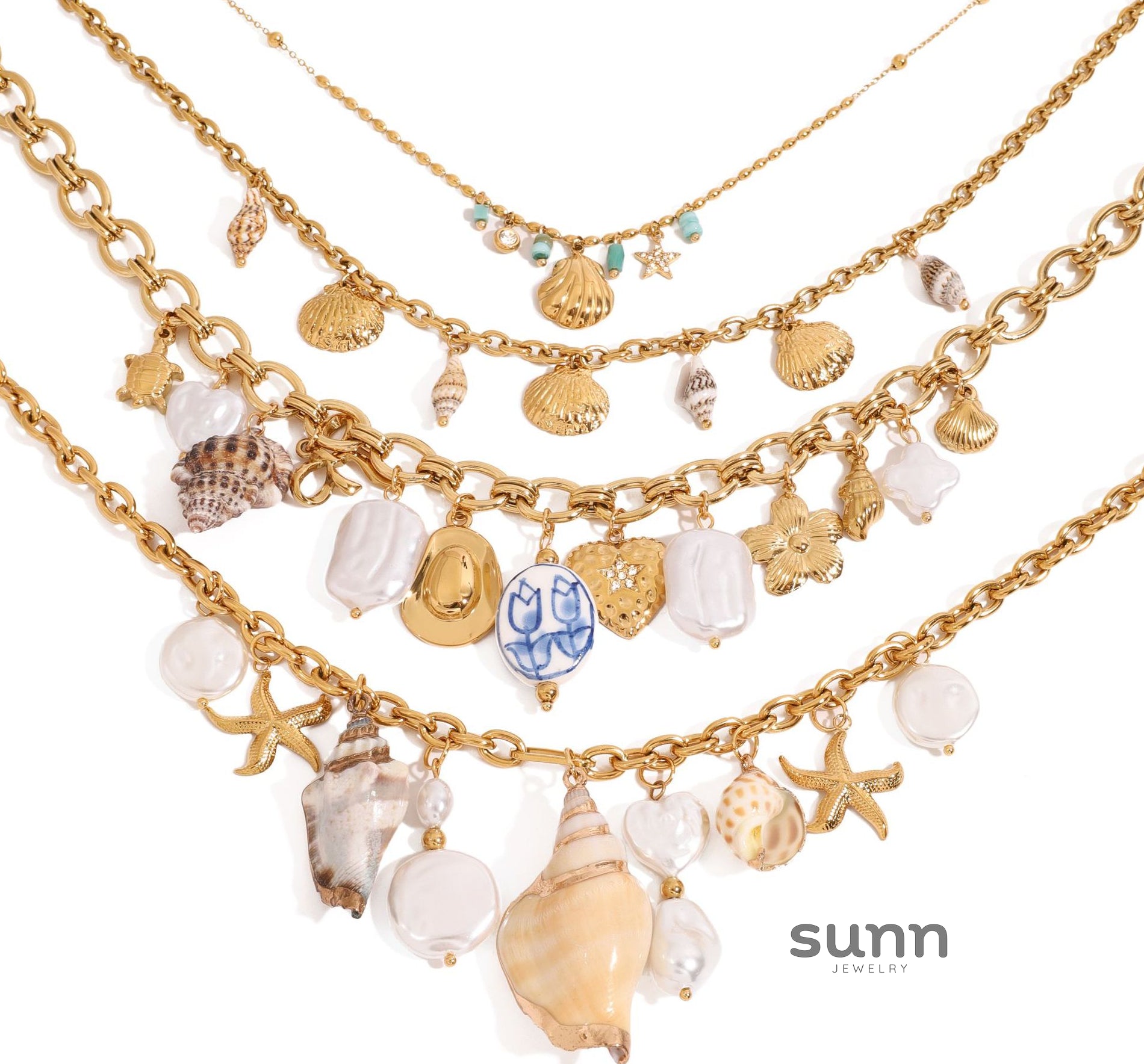 Reaghan Shell Charm Necklace [UG33OZYT]