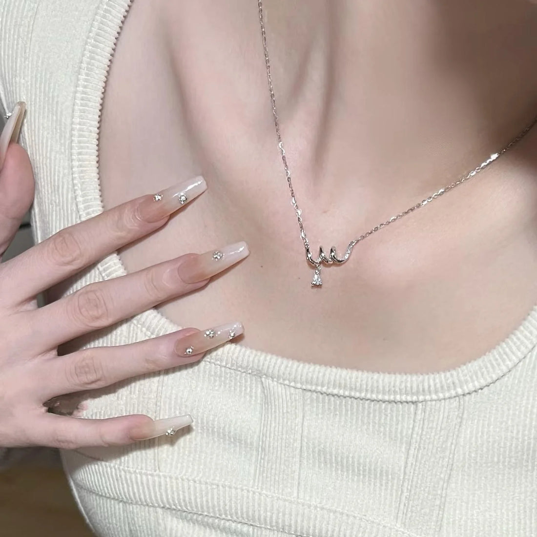 Rebecca Sterling Zircon Teardrop Necklace