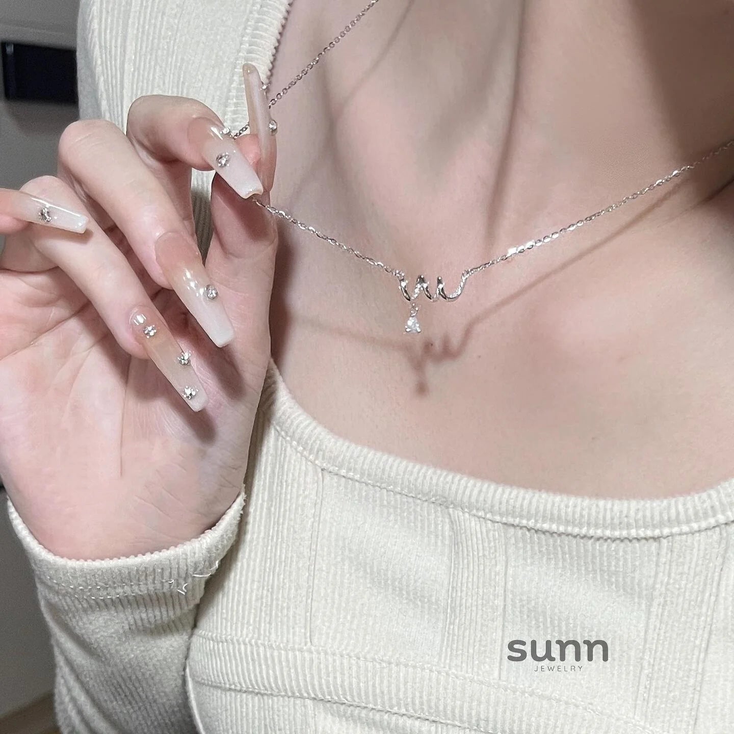 Rebecca Sterling Zircon Teardrop Necklace
