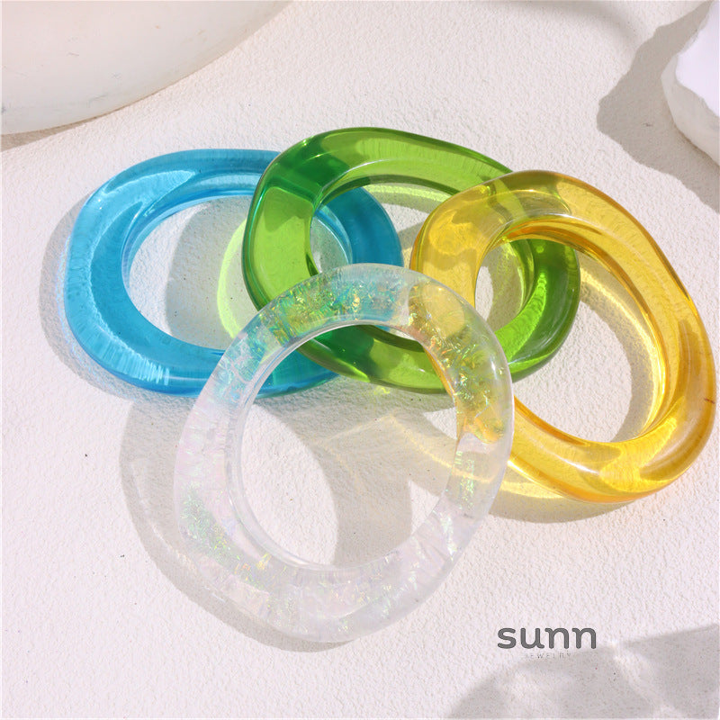Rebecca Translucent Oval Bracelet [7B3AD2PO]