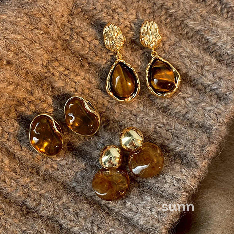 Reema Maillard Coffee Earrings [LJP05R3S]