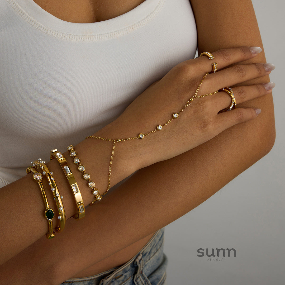 Reena Linked Ring Bracelet [YXIFBG0X]