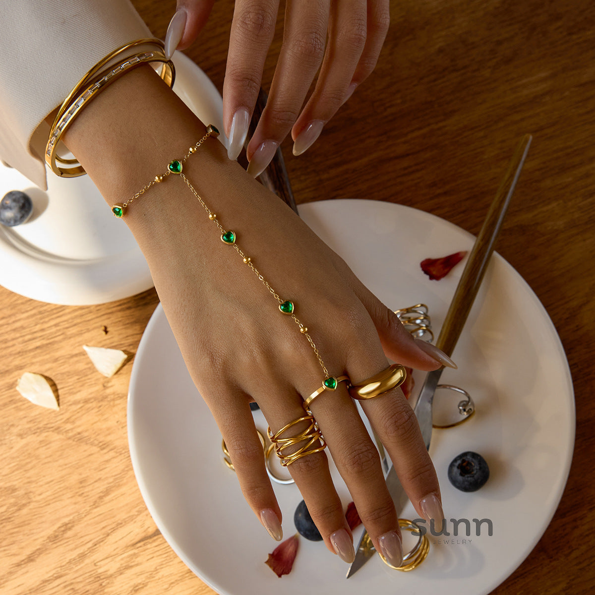 Reena Linked Ring Bracelet [OP5SIQ43]