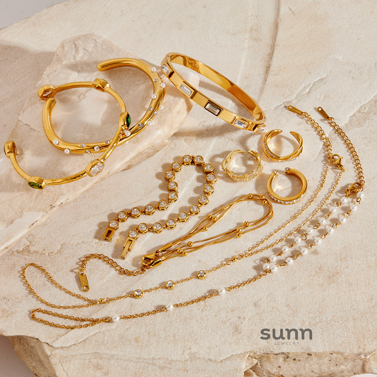 Reena Linked Ring Bracelet [2H107S8T]