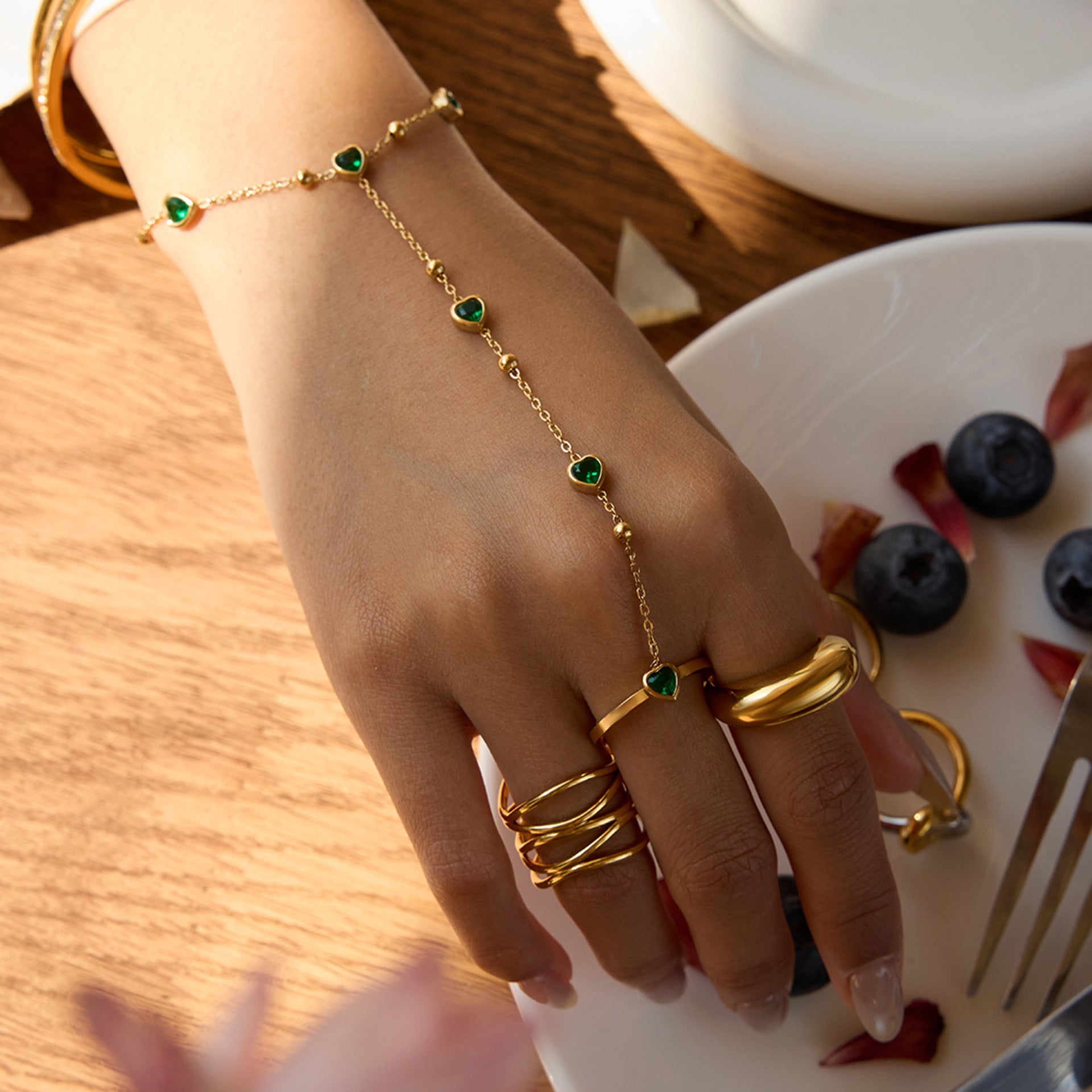 Reena Linked Ring Bracelet [BC6GML96]
