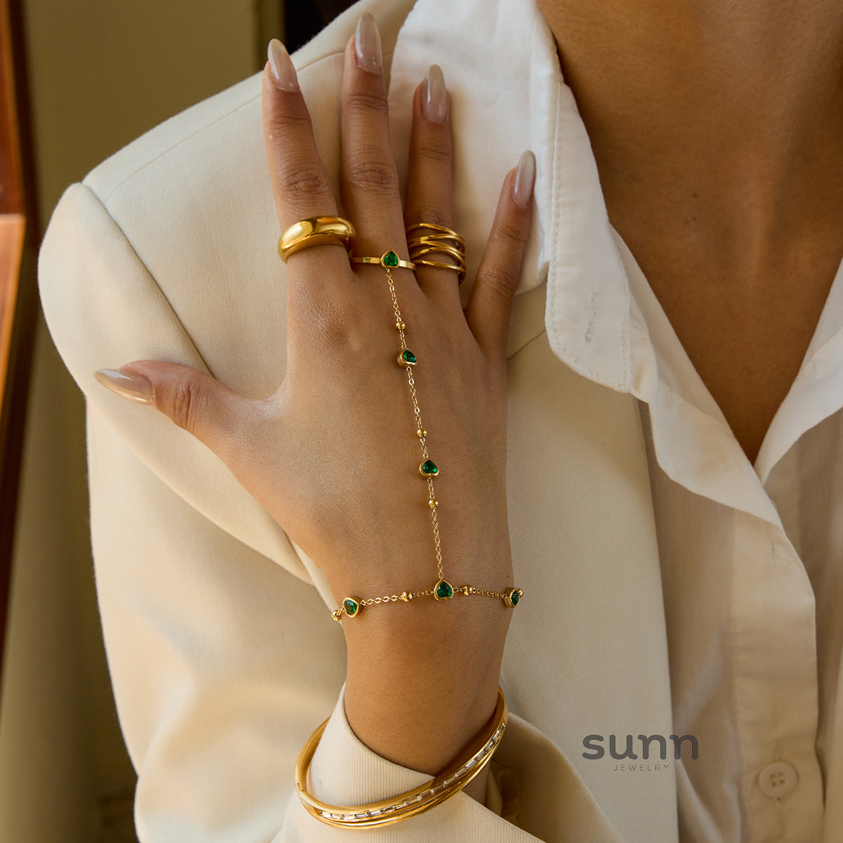 Reena Linked Ring Bracelet [HV9YM1H8]
