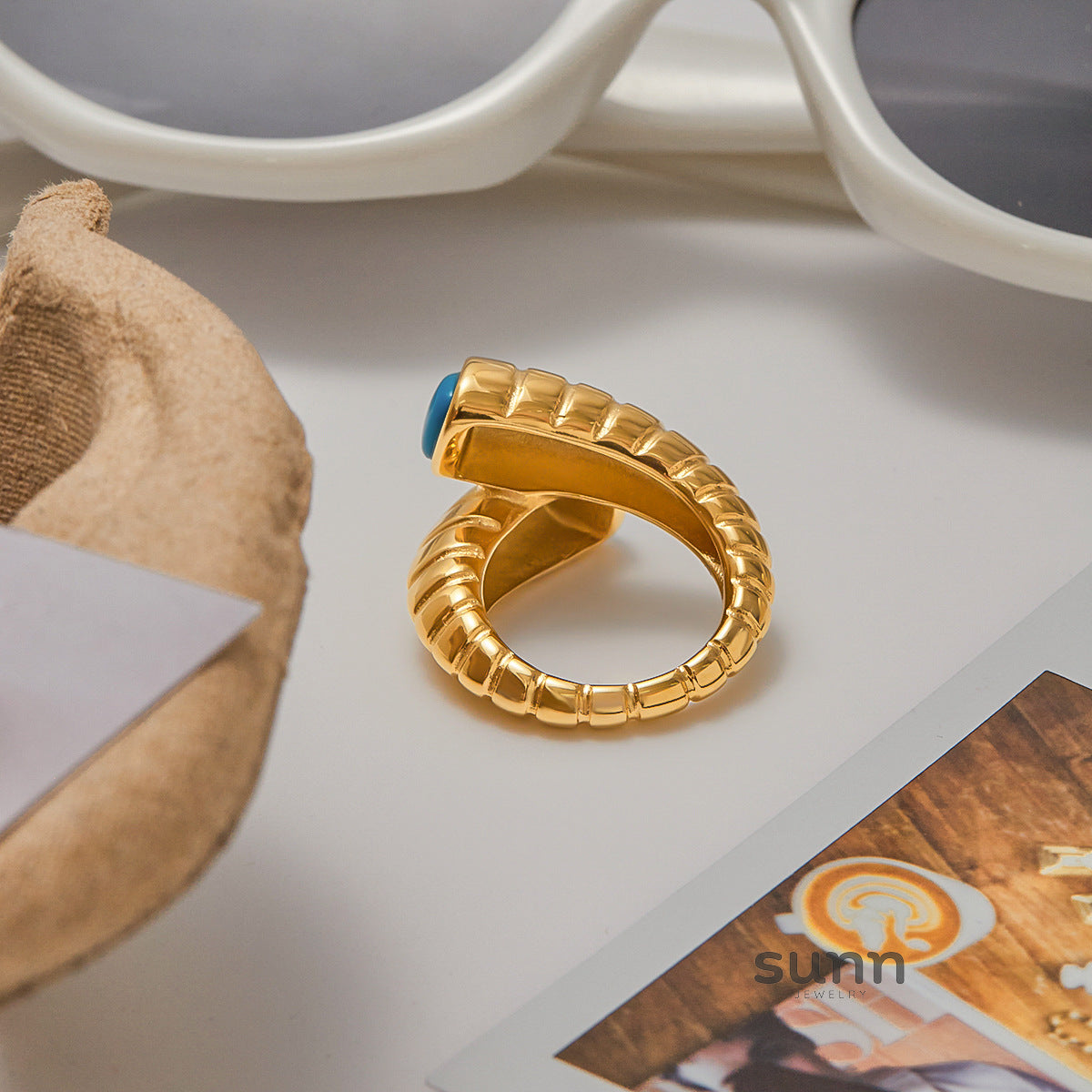Reeva Blue Turquoise Ring [OBGJNX4O]