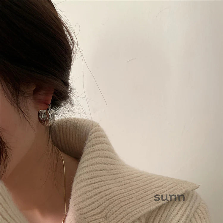 Ren Chunky Textured Hoop Earrings