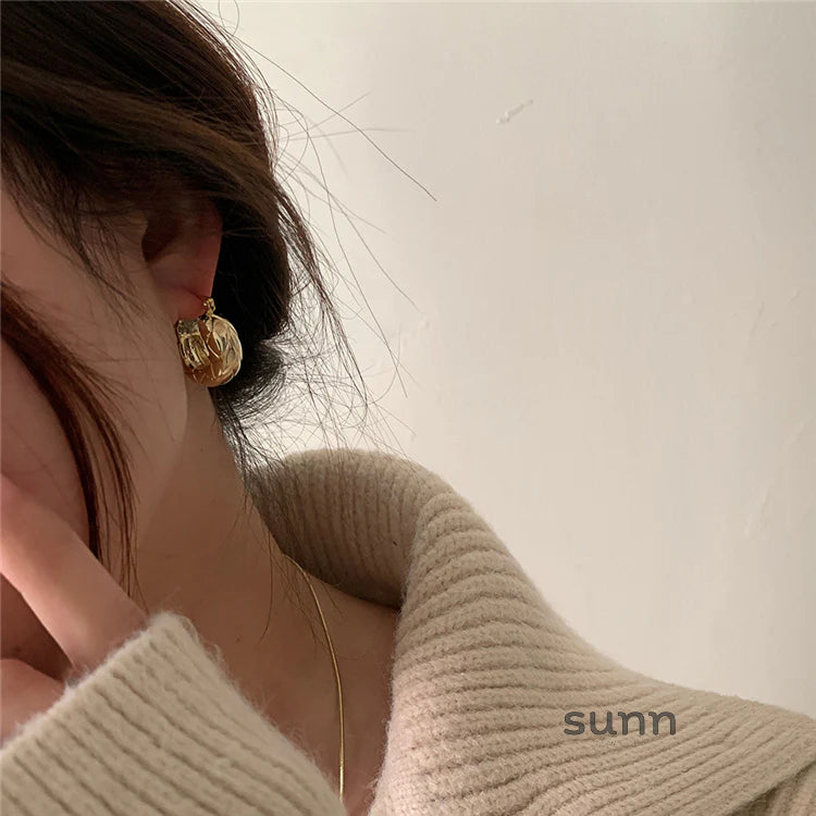 Ren Chunky Textured Hoop Earrings