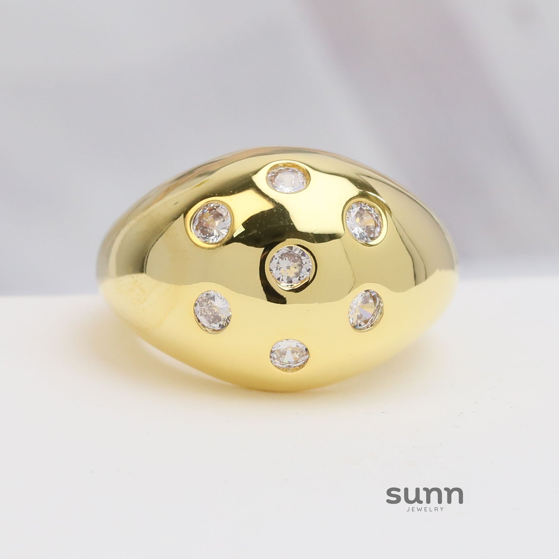 Ren Gold Star Zircon Ring [0Q61YAPF]