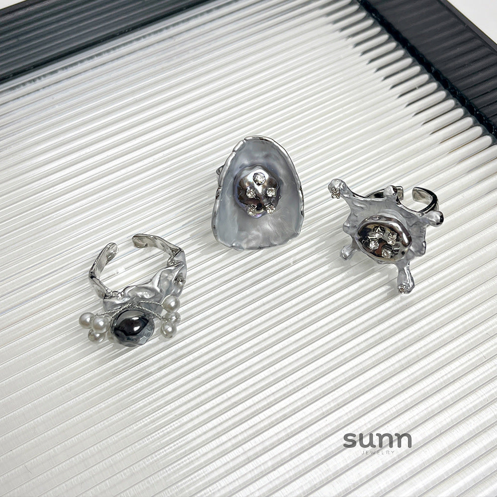 Renesmae Beaded Open Ring [KD1U8DOW]
