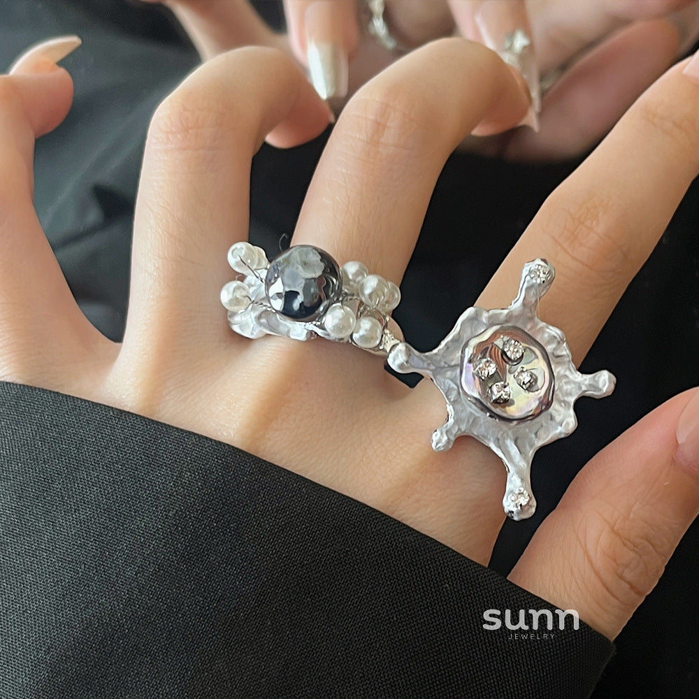 Renesmae Beaded Open Ring [FP201X3Y]