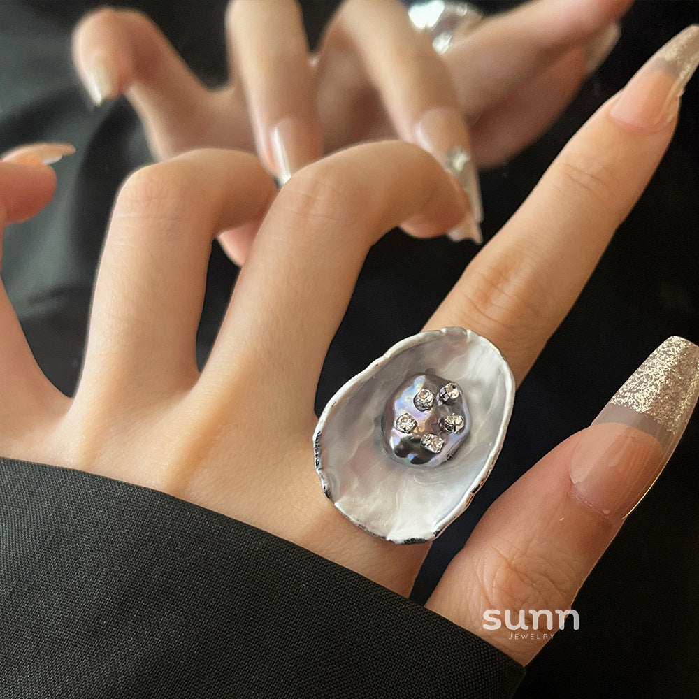 Renesmae Beaded Open Ring [V05VCUM6]