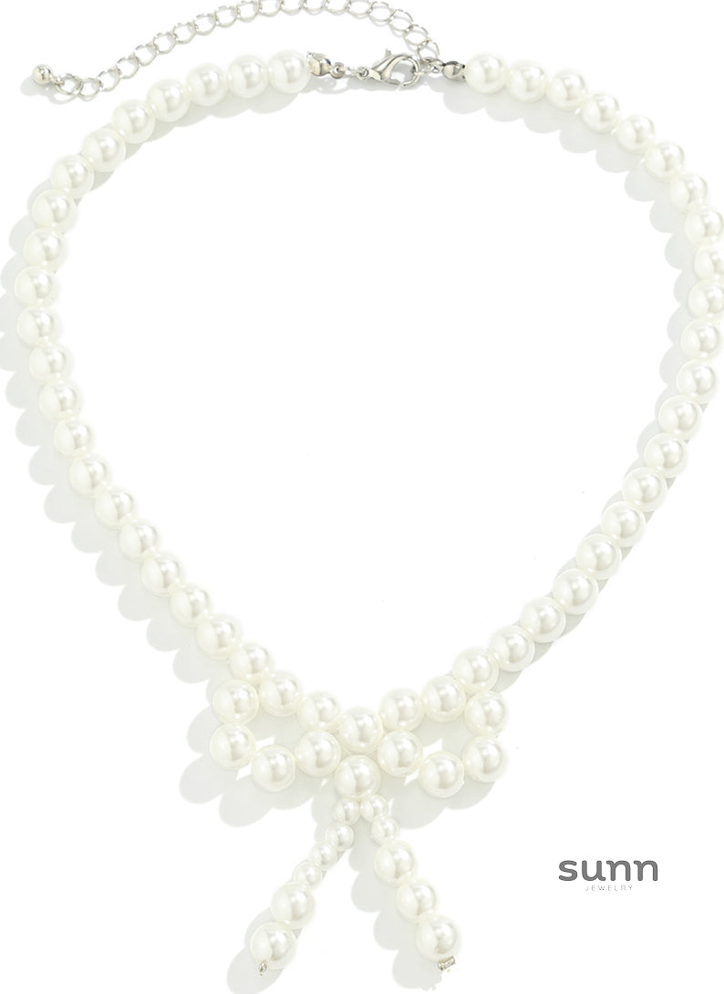 Renesmae Pearl Bow Choker [IJI7BMVQ]