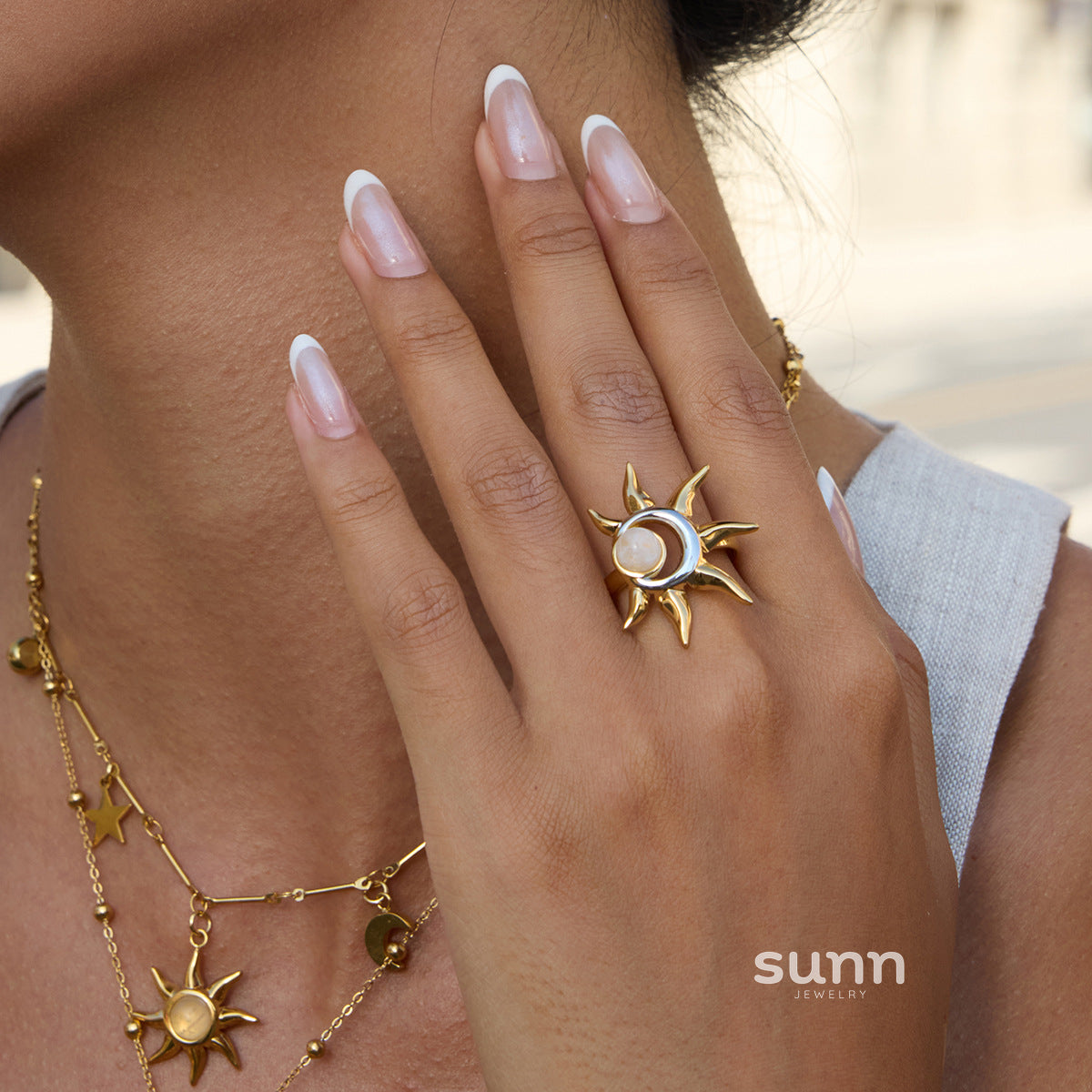 Rhyleigh Celestial Sunstone Ring [L5155RU8]