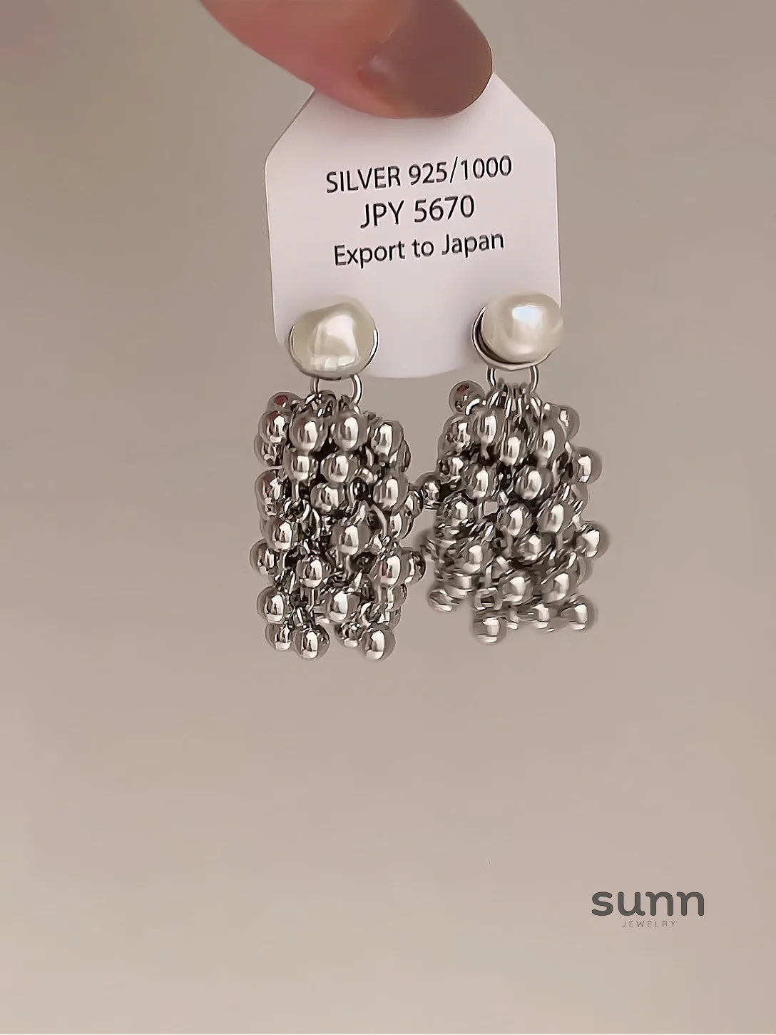 Rhylie Luminous Pearl Tassel Earrings
