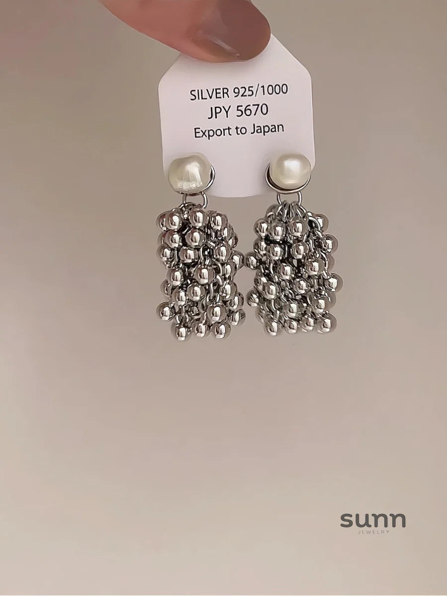 Rhylie Luminous Pearl Tassel Earrings