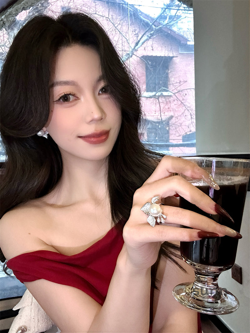Ria Iris Pearl Ring Set [9H9IIOWV]