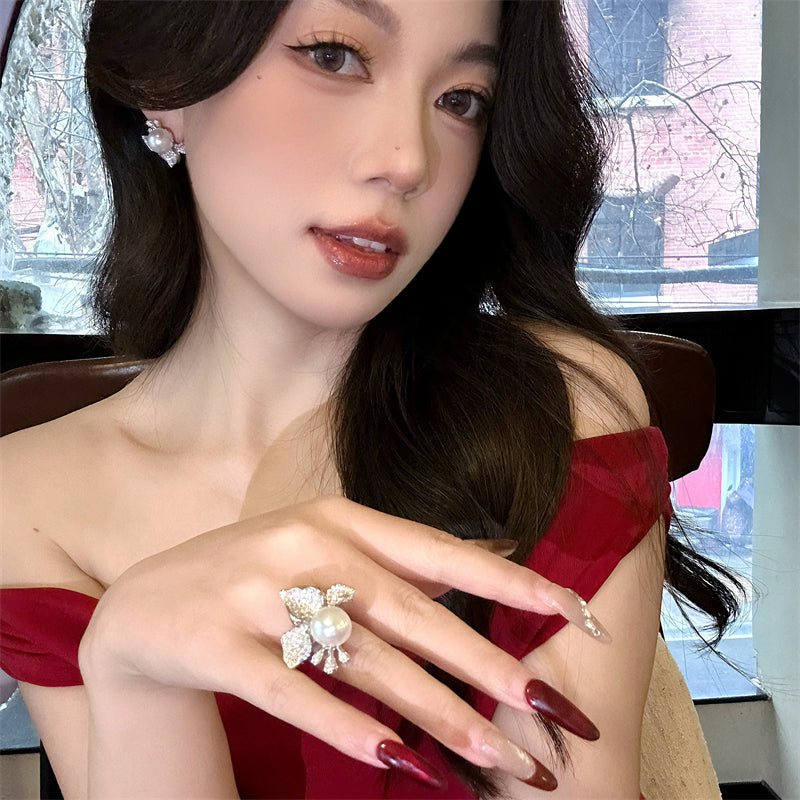 Ria Iris Pearl Ring Set [LU3GGVLS]