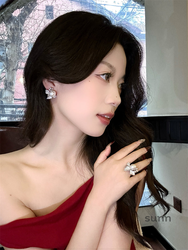 Ria Iris Pearl Ring Set [UQTZ9A7C]