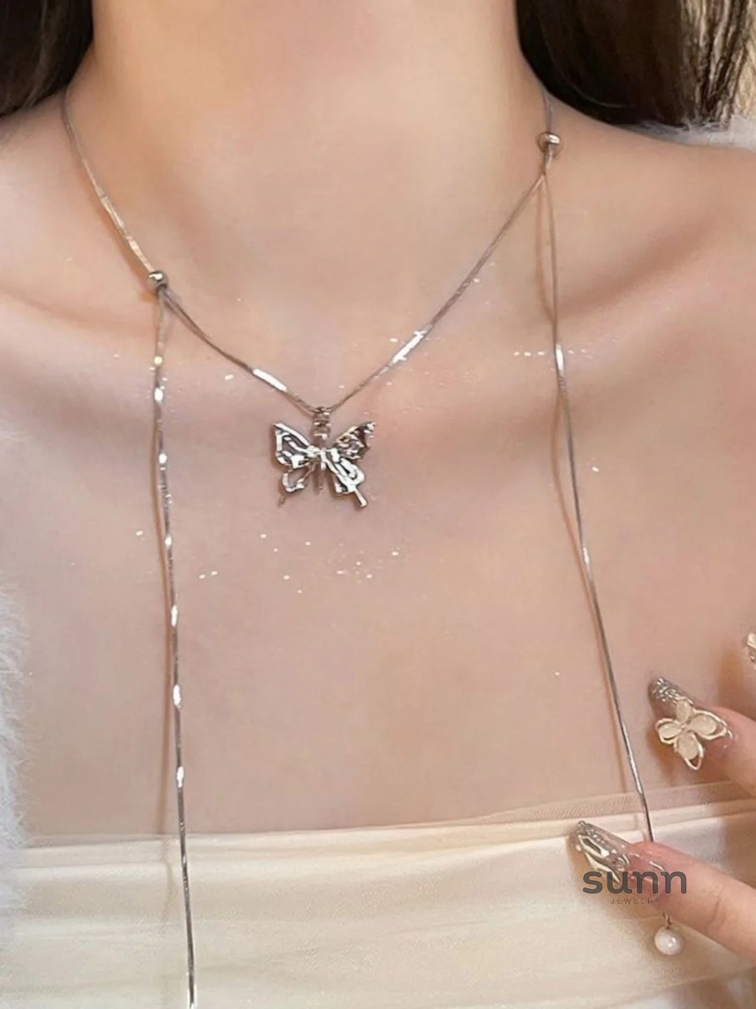 Ria Layered Butterfly Pendant