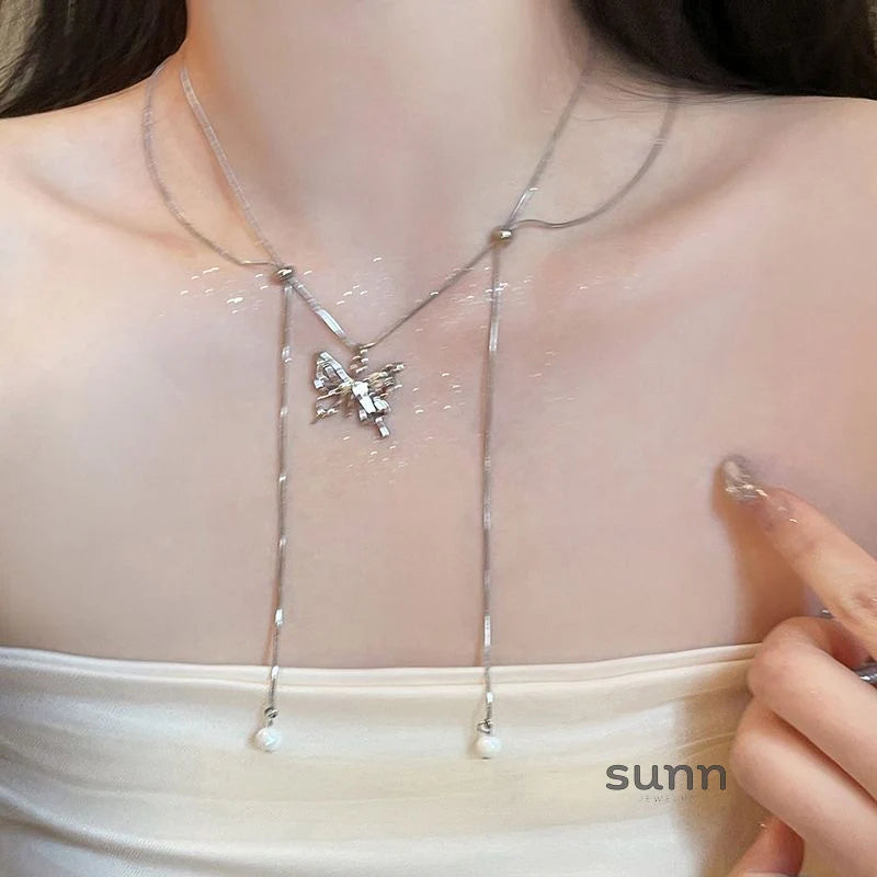Ria Layered Butterfly Pendant