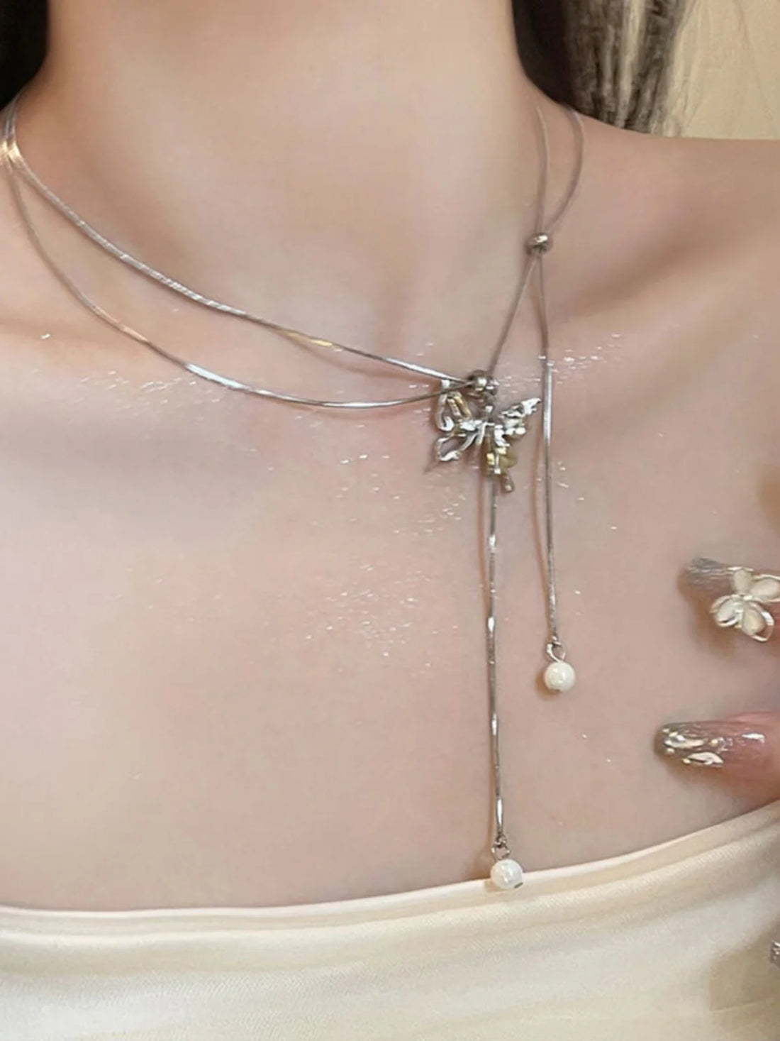 Ria Layered Butterfly Pendant