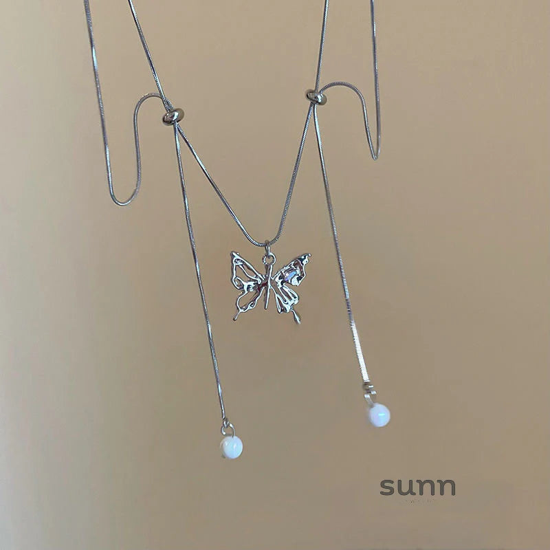 Ria Layered Butterfly Pendant