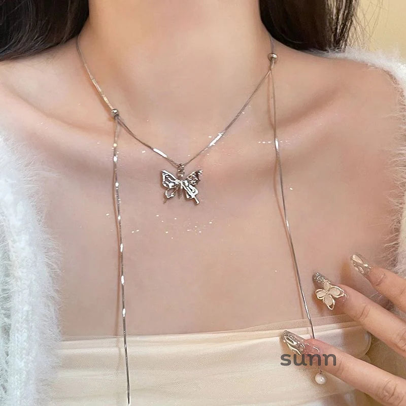 Ria Layered Butterfly Pendant