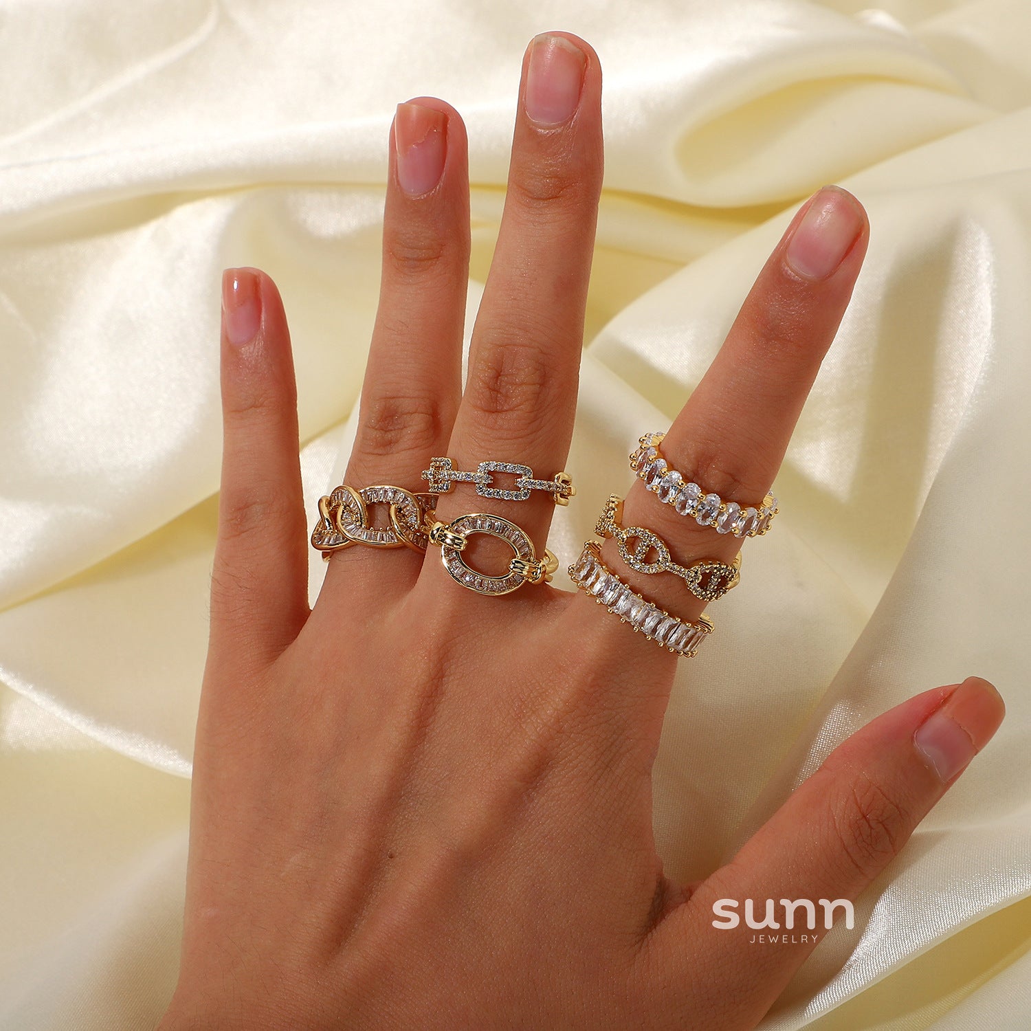 Rianna Zircon Open Ring [PQPJA0Y1]