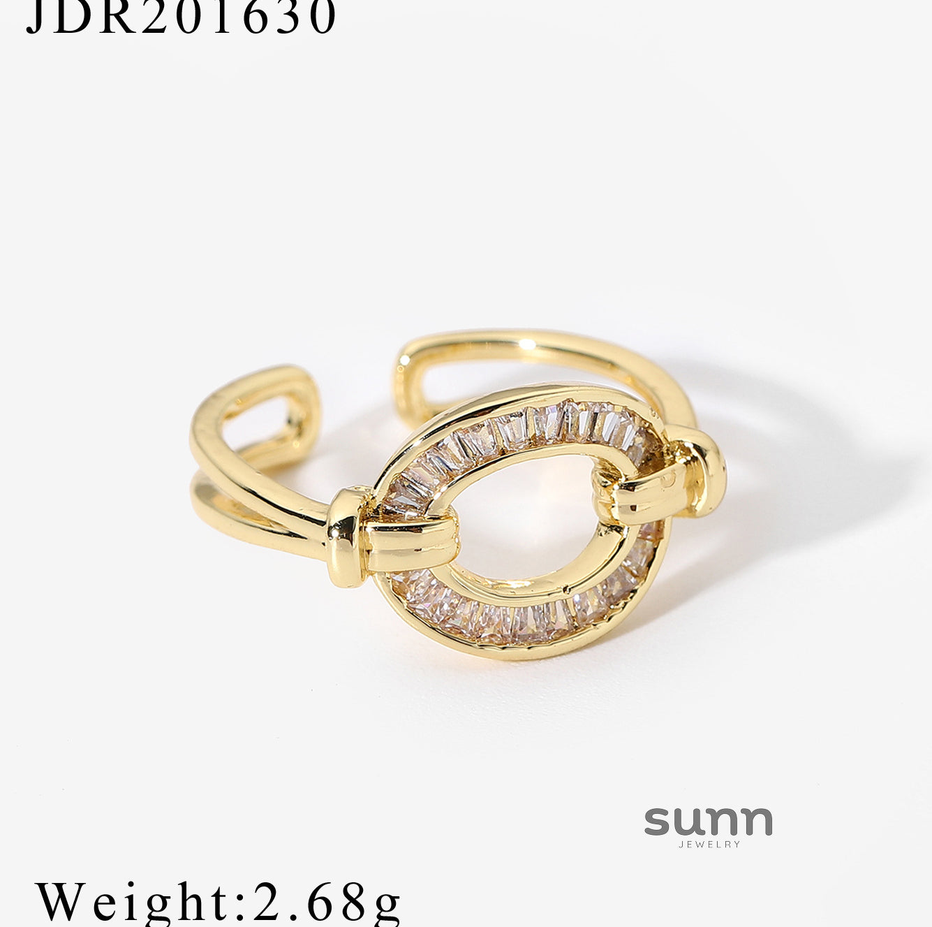 Rianna Zircon Open Ring [C4QY7N1Q]