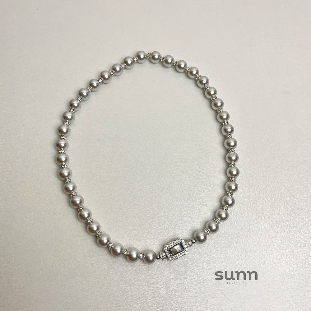 Richelle Gray Pearl Necklace [7R4YMMMX]