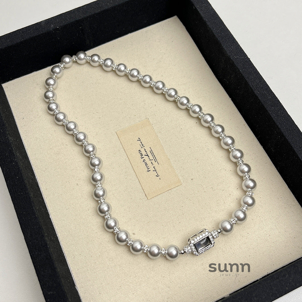 Richelle Gray Pearl Necklace [WOTAJ8ZB]