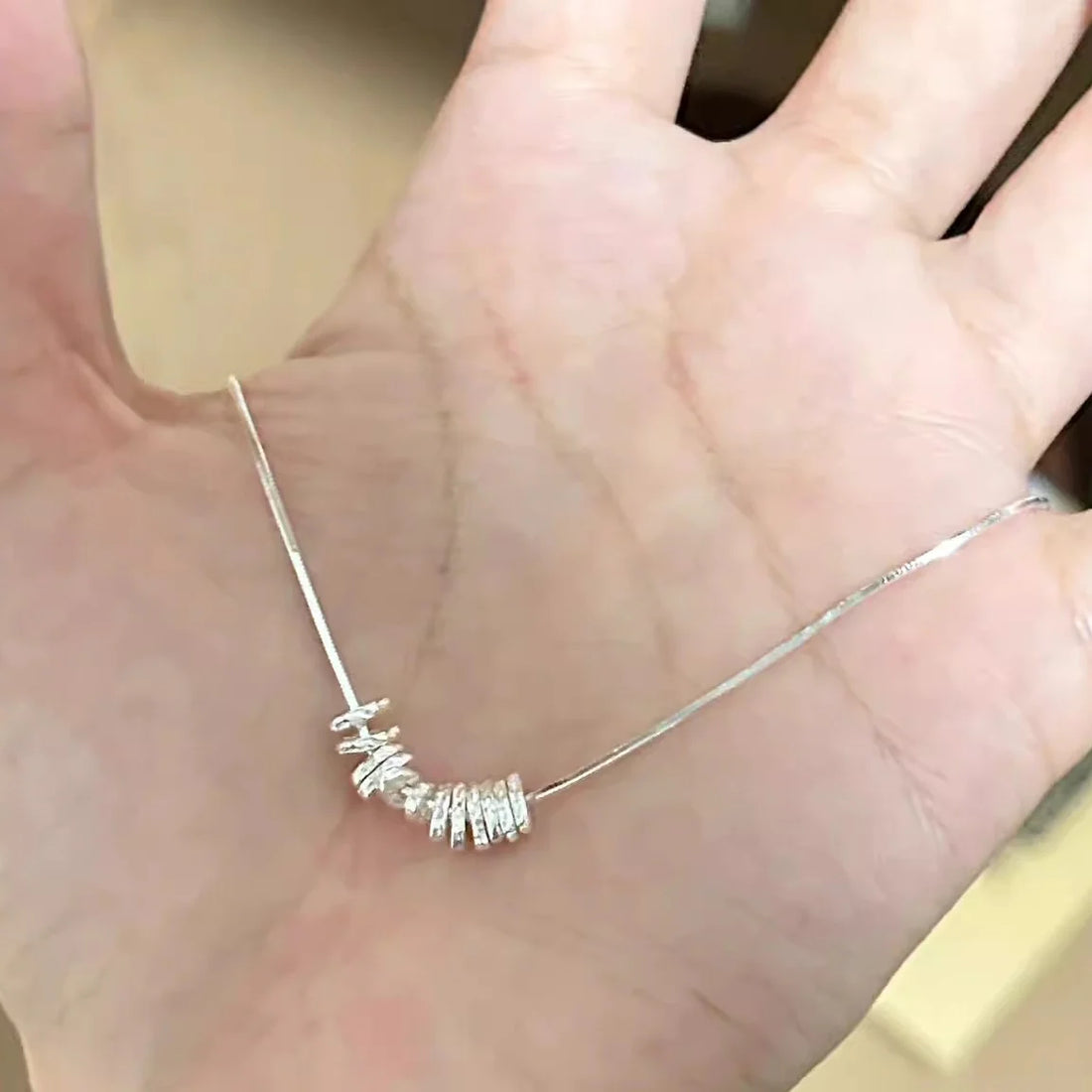 Richelle Hammered Snake Chain Necklace