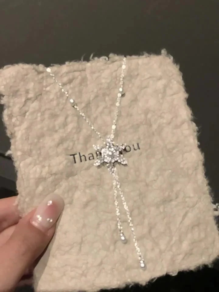 Ridhi Shimmering Snowflake Necklace