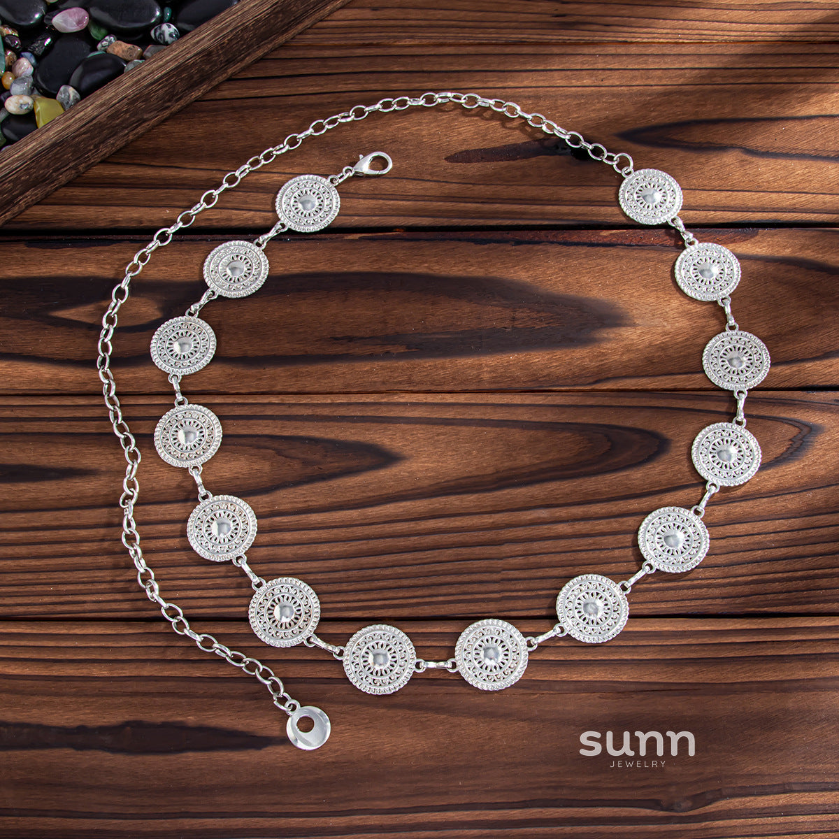 Rielle Embellished Layered Chain Belt [IGMM961L]